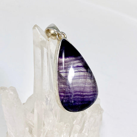 Purple Banded Fluorite teardrop pendant KPGJ3550 - Nature's Magick