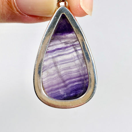 Purple Banded Fluorite teardrop pendant KPGJ3550 - Nature's Magick