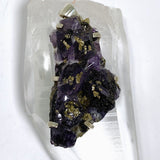 Purple Fluorite Raw Crystal Pendant PPGJ1287