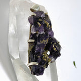 Purple Fluorite Raw Crystal Pendant PPGJ1287