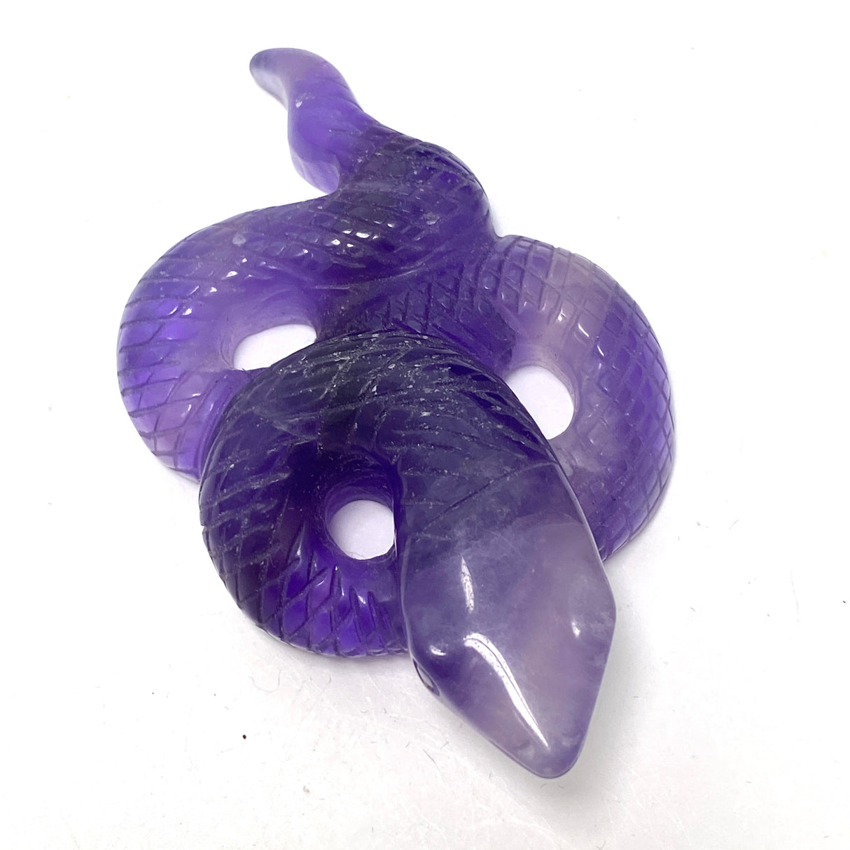 Purple Fluorite Snake with head up PFLS-01