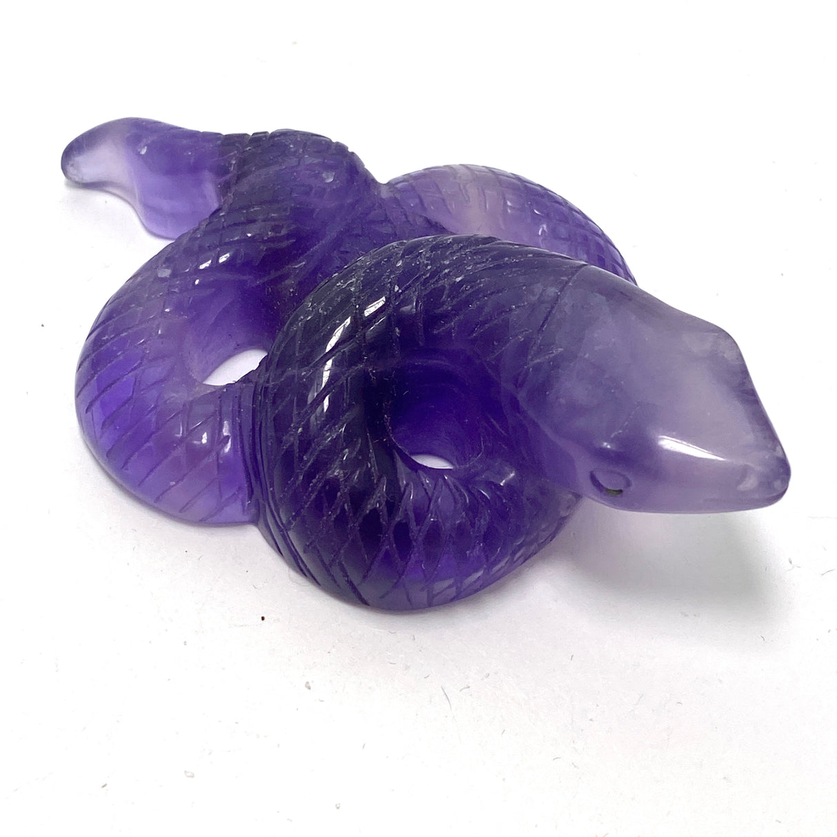 Purple Fluorite Snake with head up PFLS-01