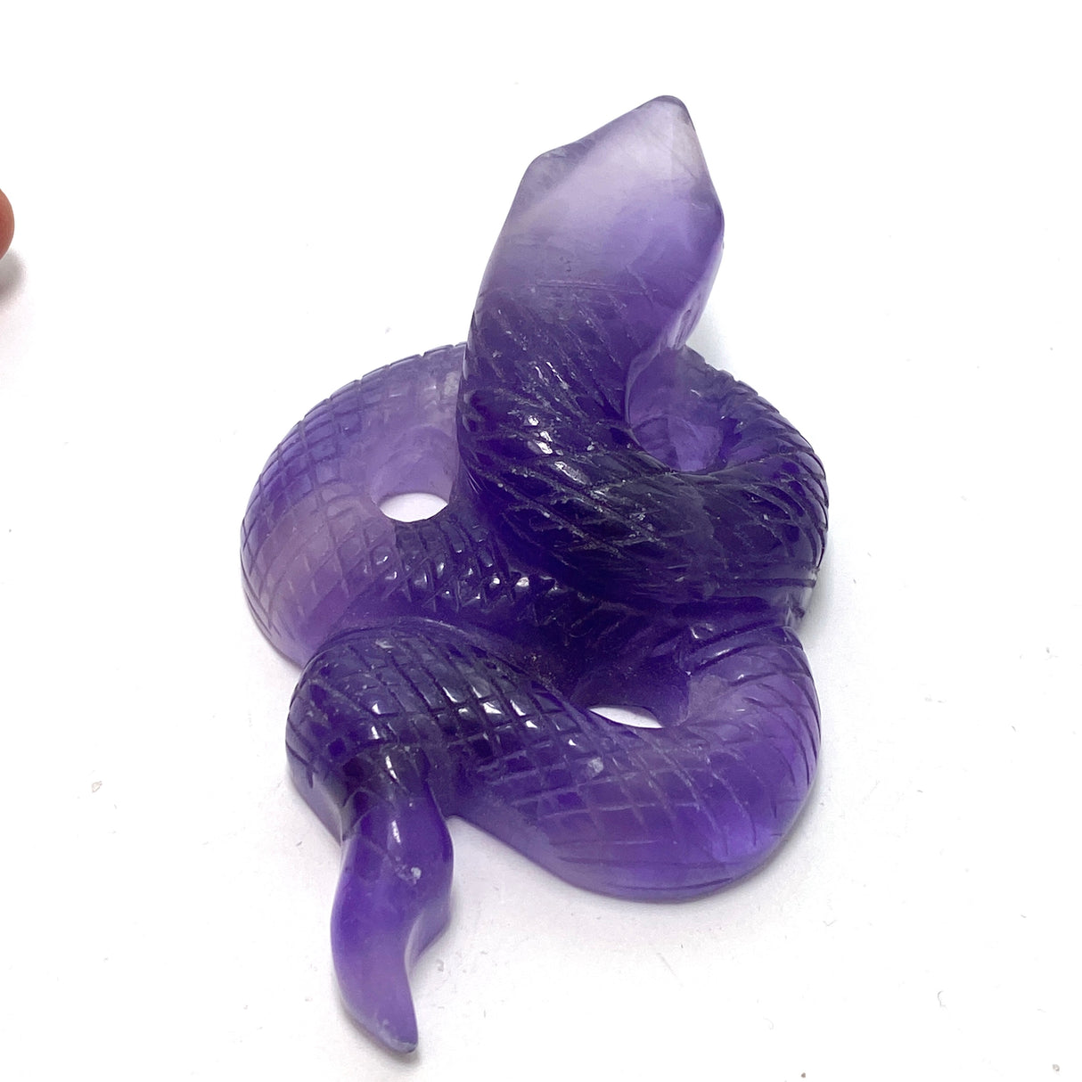 Purple Fluorite Snake with head up PFLS-01