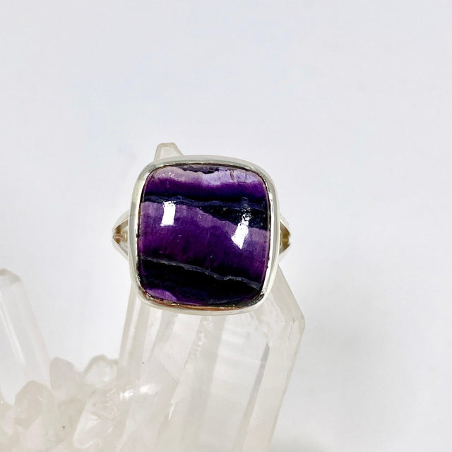 Purple Fluorite square ring s.8 KRGJ2782 - Nature's Magick