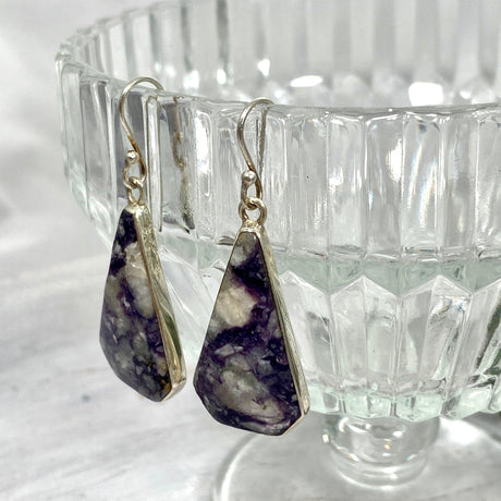 Purple Opalised Fluorite like Tiffany Stone drop earrings KEGJ1026 - Nature's Magick