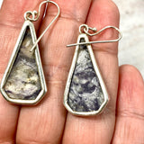 Purple Opalised Fluorite like Tiffany Stone drop earrings KEGJ1026 - Nature's Magick