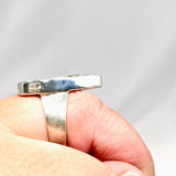 Pyrite Raw Teardrop Ring with Brushed Silver Band Size 10 KRGJ3192 - Nature's Magick