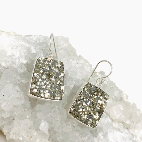 Pyrite Raw Trapezoid Earrings KEGJ1442 - Nature's Magick