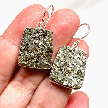 Pyrite Raw Trapezoid Earrings KEGJ1442 - Nature's Magick