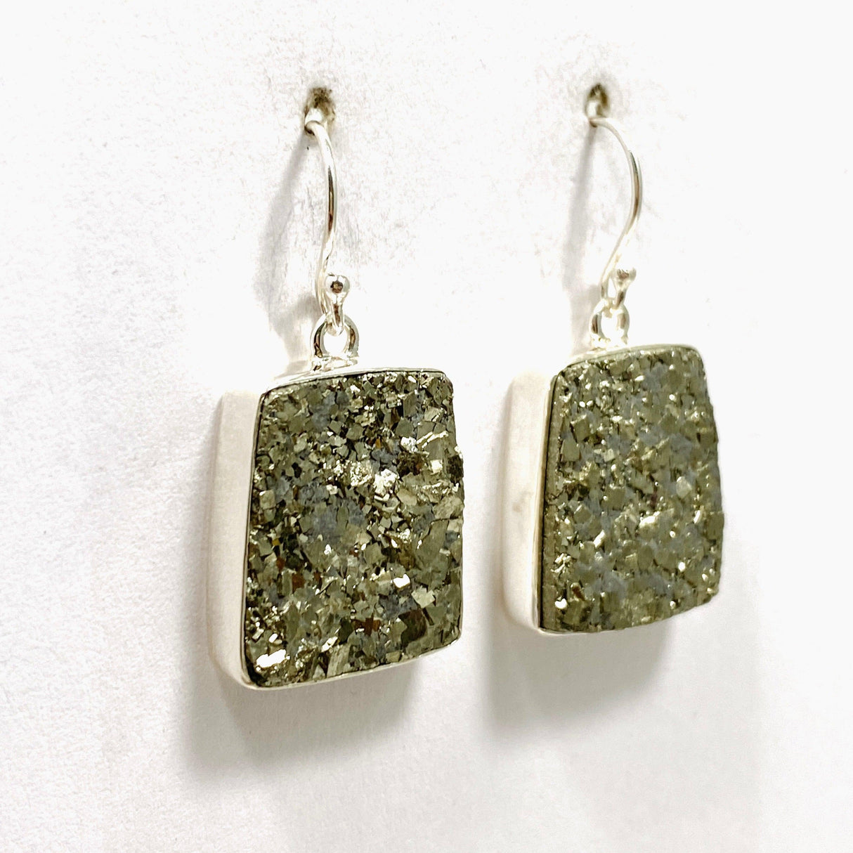 Pyrite Raw Trapezoid Earrings KEGJ1442 - Nature's Magick