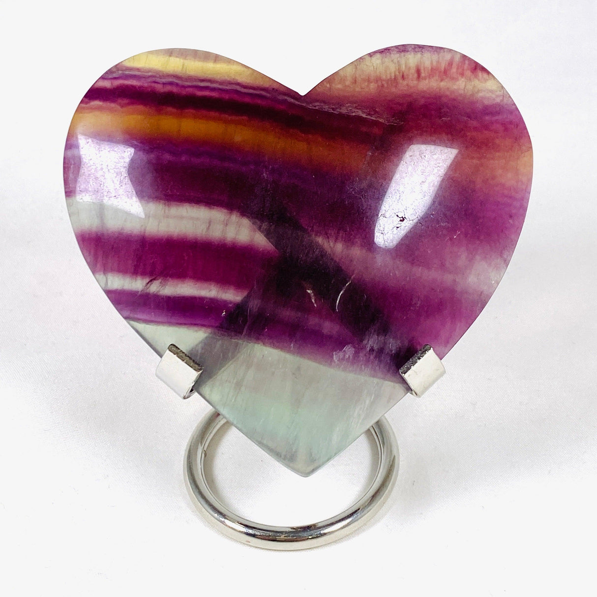 Rainbow Fluorite heart RFH-02 - Nature's Magick