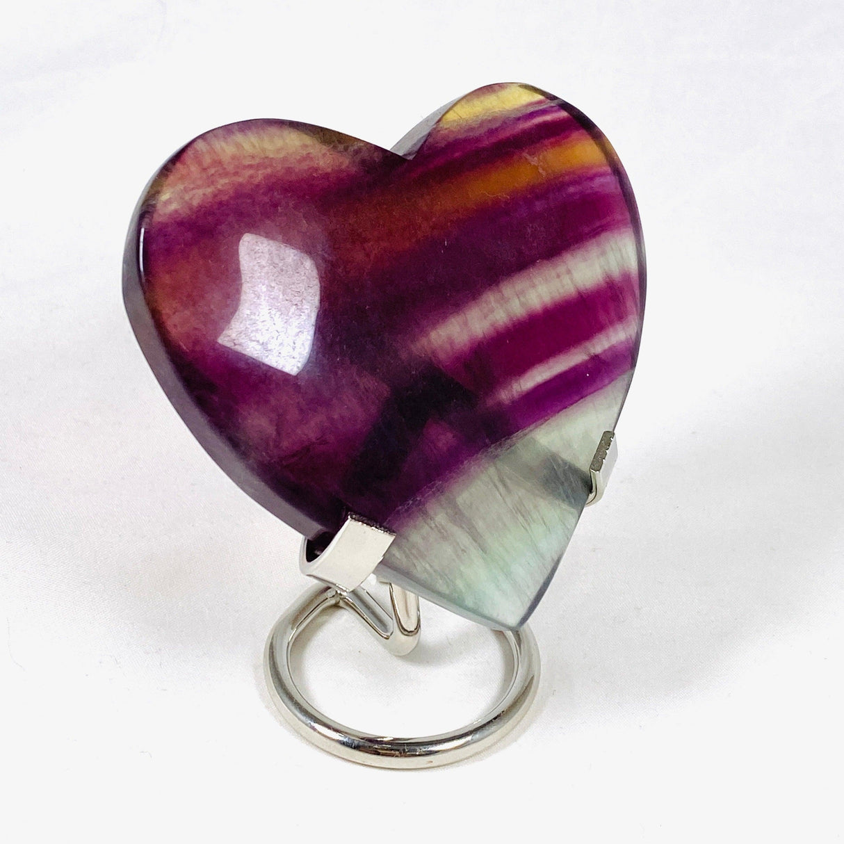 Rainbow Fluorite heart RFH-02 - Nature's Magick