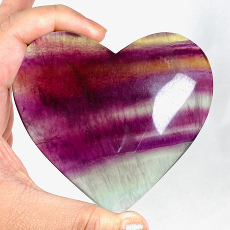 Rainbow Fluorite heart RFH-02 - Nature's Magick