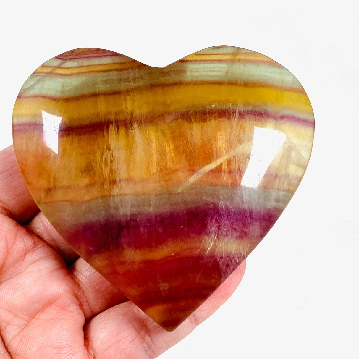 Rainbow Fluorite heart RFH-03 - Nature's Magick