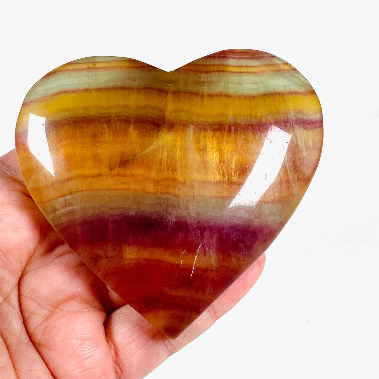 Rainbow Fluorite heart RFH-03 - Nature's Magick