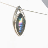 Rainbow Labradorite Marquise Pendant BTP-108