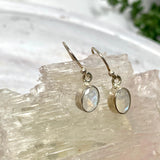 Rainbow Moonstone faceted oval earrings KEGJ795 - Nature's Magick