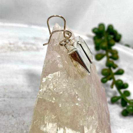 Rainbow Moonstone faceted rectangular earrings KEGJ797 - Nature's Magick