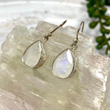 Rainbow Moonstone faceted teardrop earrings KEGJ796 - Nature's Magick