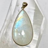 Rainbow Moonstone Teardrop Cabochon Pendant BTP-93