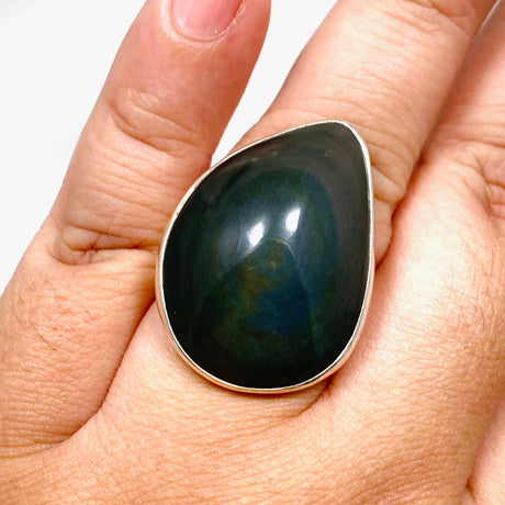 Rainbow Obsidian Freeform Ring Size 11 KRGJ2812 - Nature's Magick