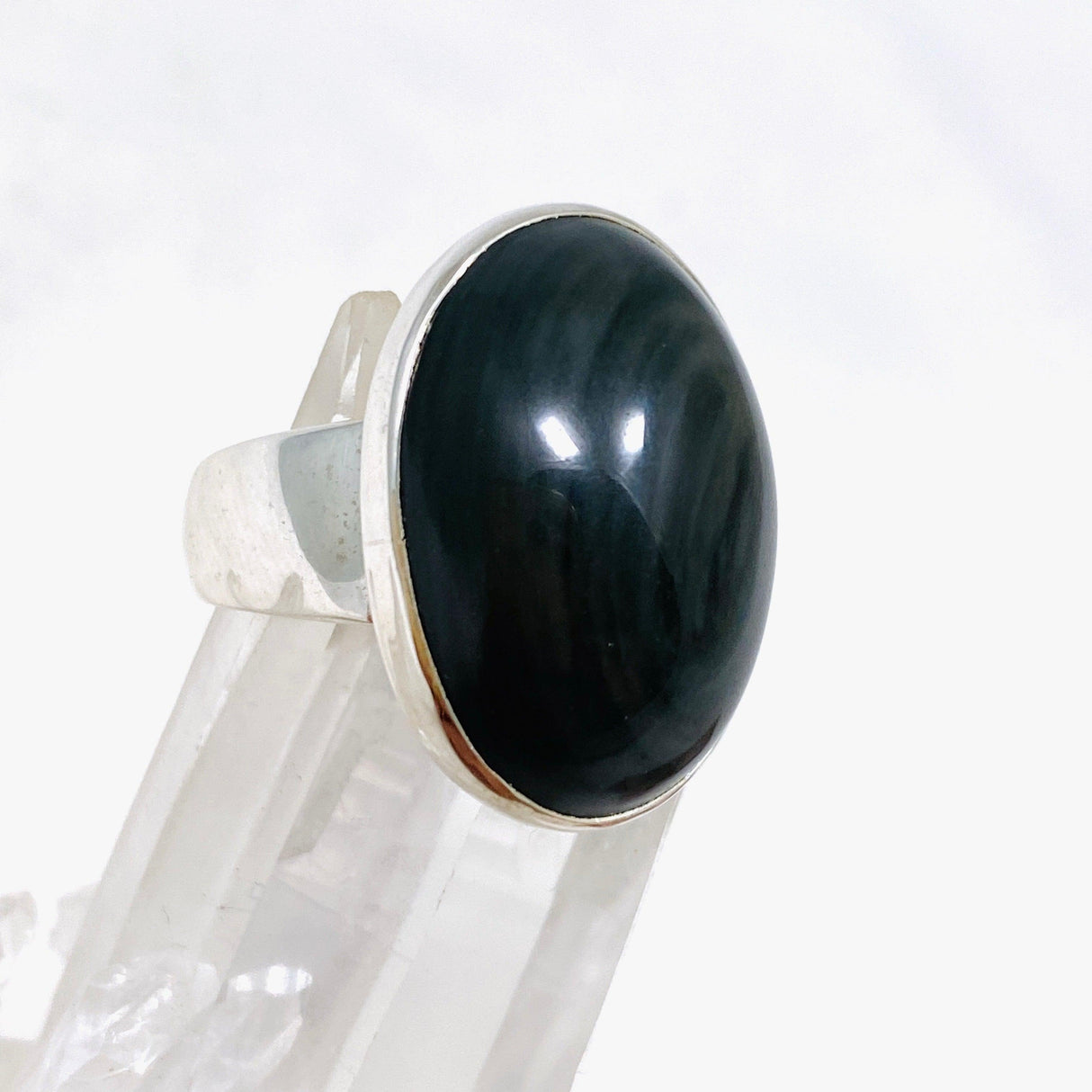 Rainbow Obsidian Oval Ring Size 8 KRGJ2817 - Nature's Magick