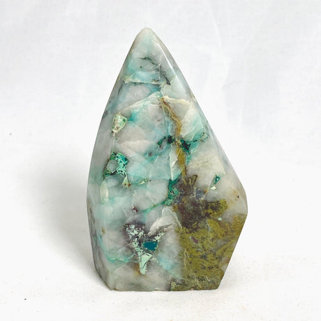 Rare Ajoite with Quartz and Other Minerals Polished Point CR3408 - Nature's Magick