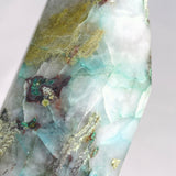 Rare Ajoite with Quartz and Other Minerals Polished Point CR3408 - Nature's Magick