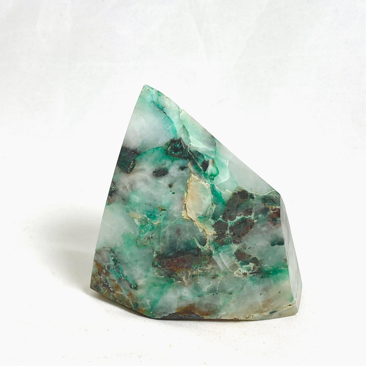 Rare Ajoite with Quartz and Other Minerals Polished Point CR3409 - Nature's Magick