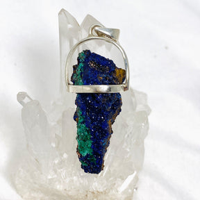 Raw Azurite and Malachite Pendant PPGJ775 - Nature's Magick