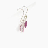 Raw Ruby Hexagonal Earrings KEGJ1470 - Nature's Magick