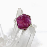 Raw Ruby Hexagonal Fine Band Ring R3-HEX - Nature's Magick