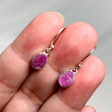 Raw Ruby Oval Earrings E2483 - Nature's Magick