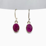 Raw Ruby Oval Earrings E2483 - Nature's Magick