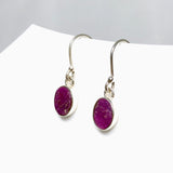 Raw Ruby Oval Earrings E2483 - Nature's Magick