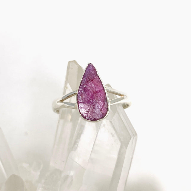 Raw Ruby Teardrop Ring R3935 - Nature's Magick