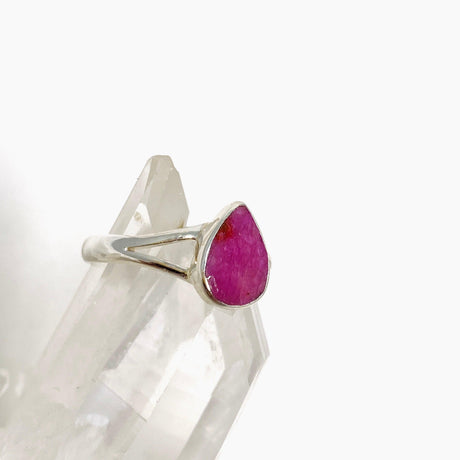 Raw Ruby Teardrop Ring R3935 - Nature's Magick