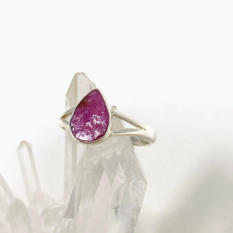 Raw Ruby Teardrop Ring R3935 - Nature's Magick