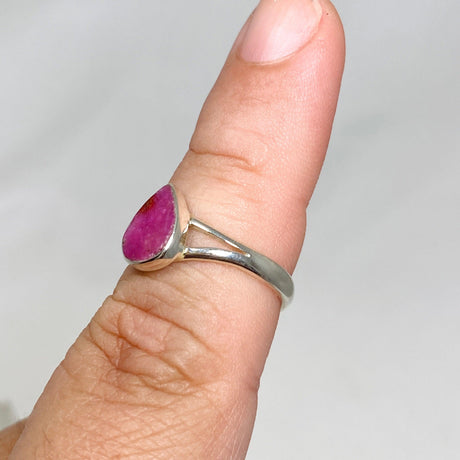 Raw Ruby Teardrop Ring R3935 - Nature's Magick