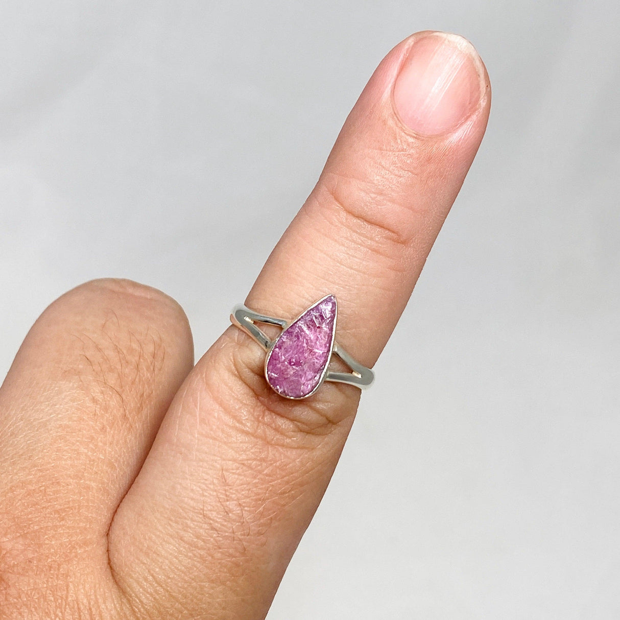 Raw Ruby Teardrop Ring R3935 - Nature's Magick