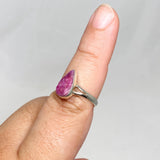 Raw Ruby Teardrop Ring R3935 - Nature's Magick