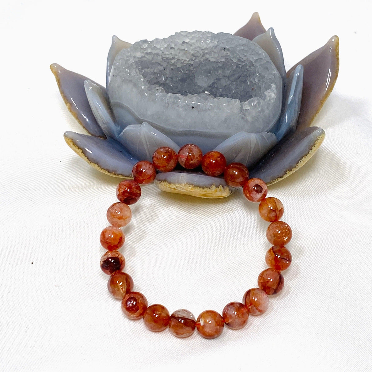 Red Hematoid "Fire Quartz" bracelet - Nature's Magick