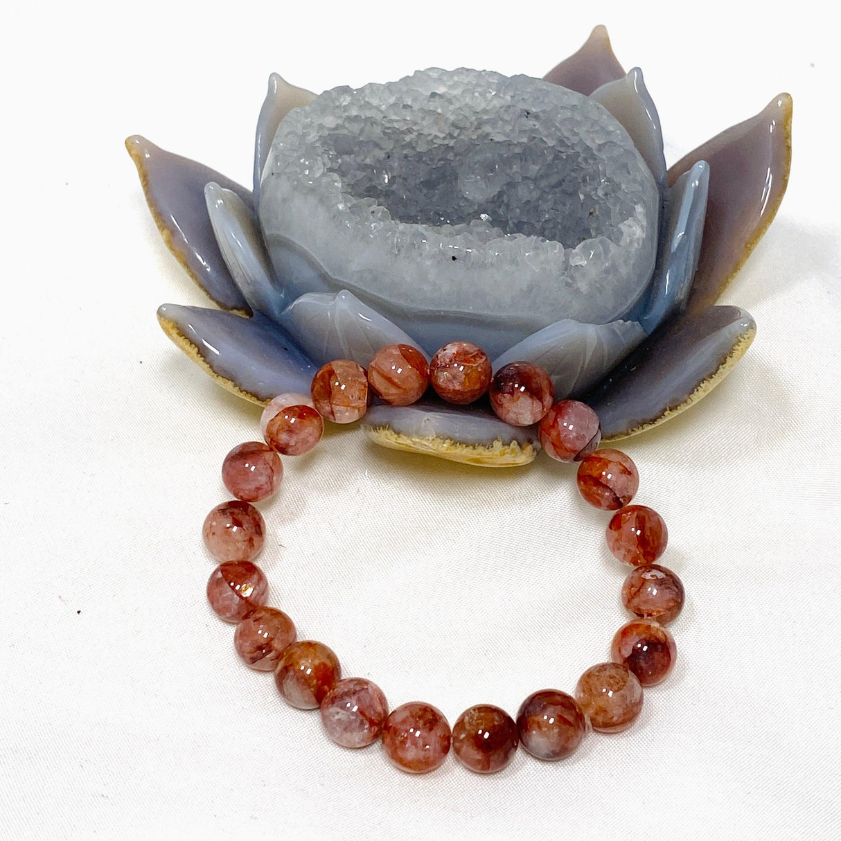 Red Hematoid "Fire Quartz" bracelet - Nature's Magick