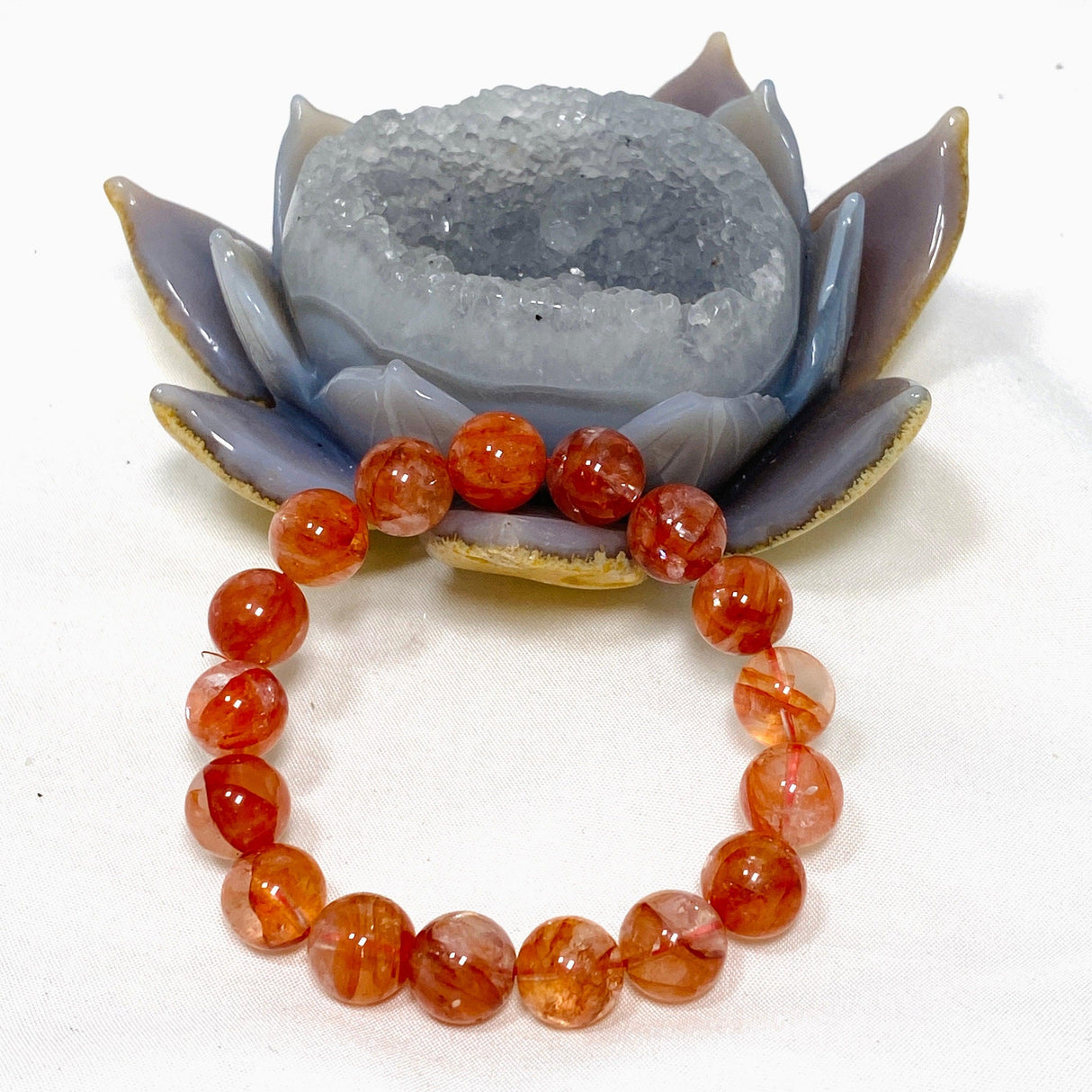 Red Hematoid "Fire Quartz" bracelet - Nature's Magick