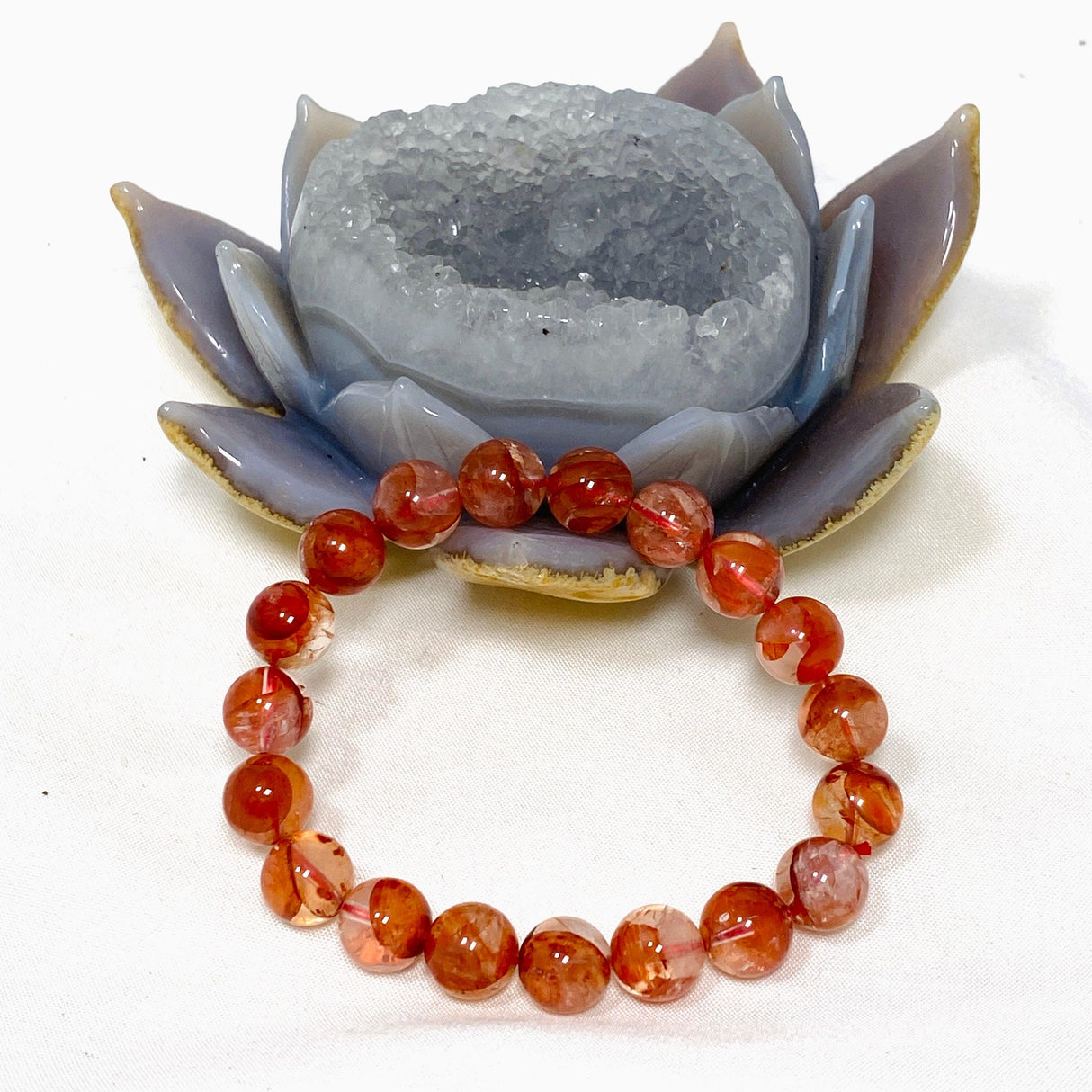 Red Hematoid "Fire Quartz" bracelet - Nature's Magick