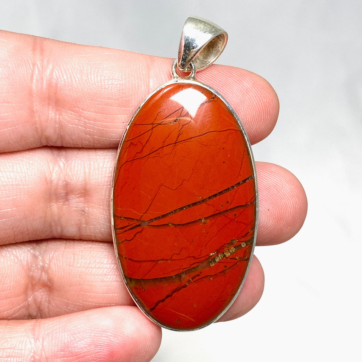 Red Jasper Oval Pendant KPGJ4442 - Nature's Magick