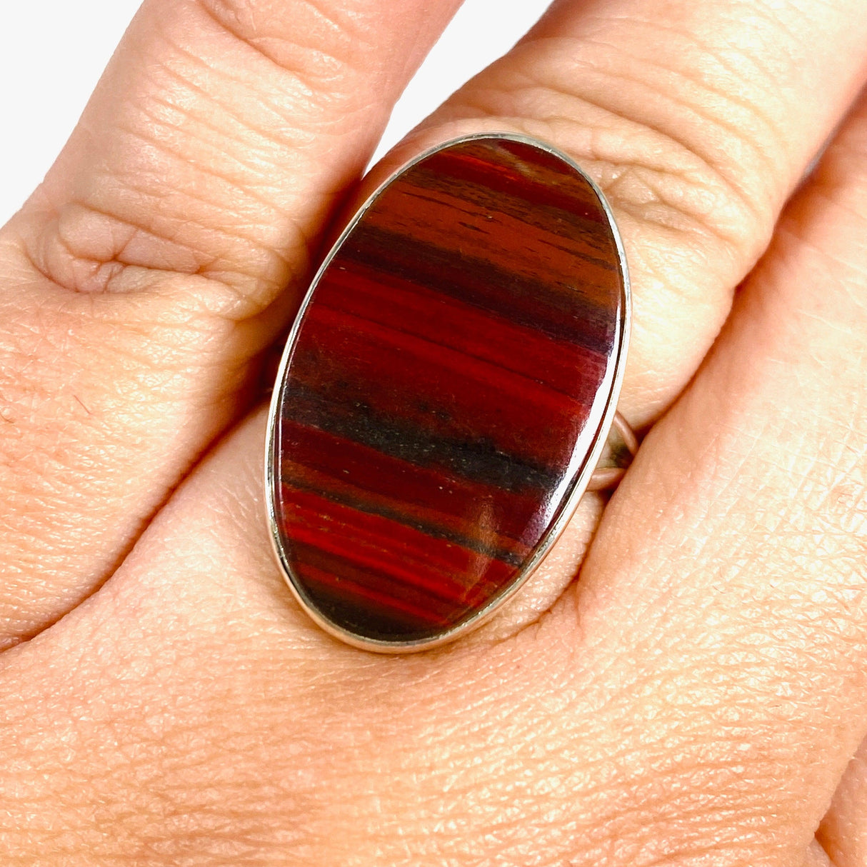 Red Jasper Oval Ring Size 11 KRGJ3086 - Nature's Magick