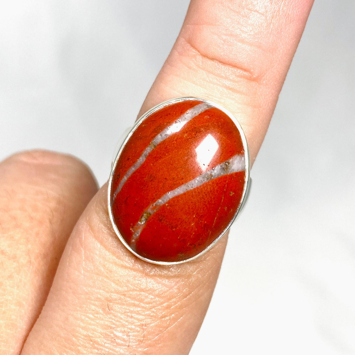 Red Jasper Oval Ring Size 9 KRGJ3238 - Nature's Magick