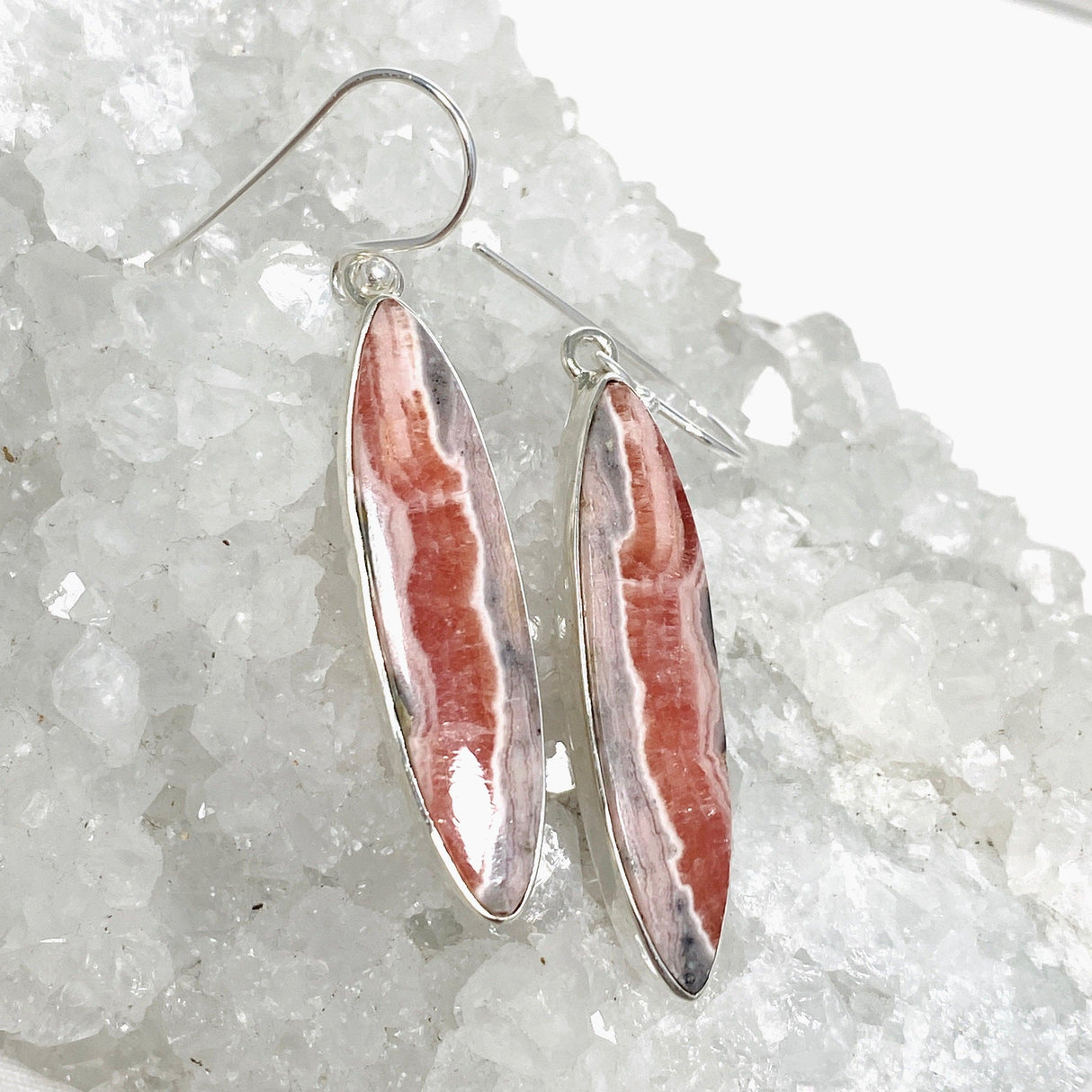 Rhodochrosite Marquise Earrings KEGJ1460 - Nature's Magick