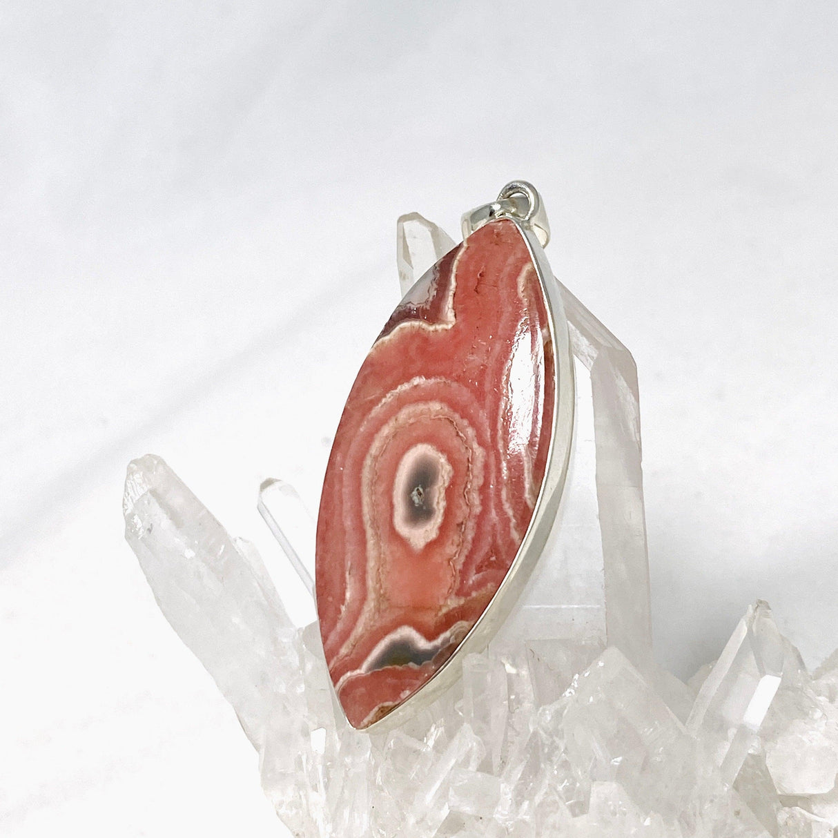 Rhodochrosite Marquise Pendant KPGJ4330 - Nature's Magick